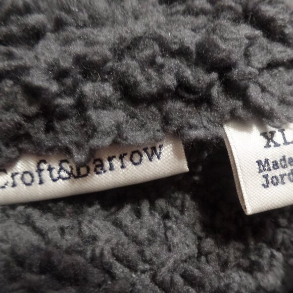 Croft‎ & Barrow Ladies' Zip-Up Soft Gray Fleece Vest w/Embroidery, Size XL - Picture 2 of 2